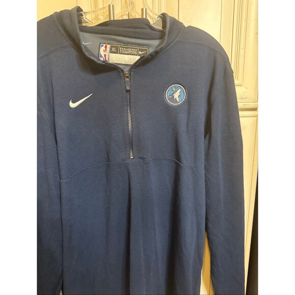 Nike Men's Dri-Fit NBA Timberwolves City Edition Courtside Pullover Navy XL - Picture 3 of 8